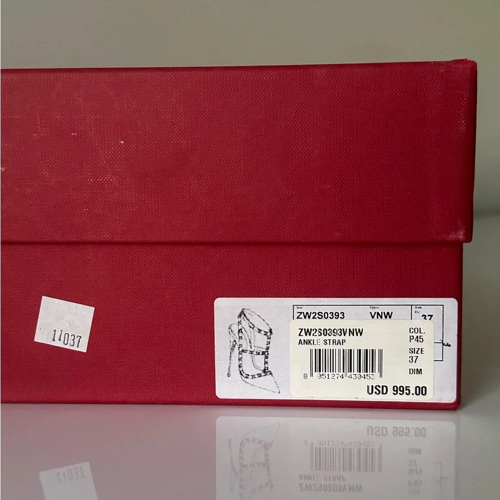 Valentino Rockstud Ankle Strap Pump 100 Mm Size 37 Poudre - Picture 5 of 8